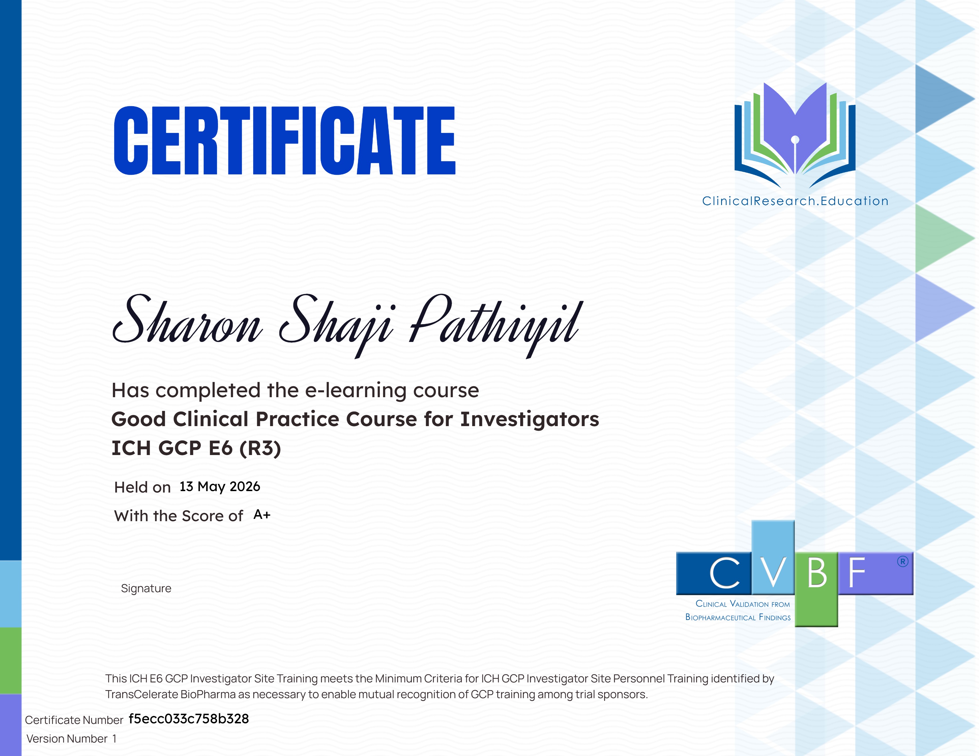 Good Clinical Practice Course for Investigators - ICH GCP E6 (R3)